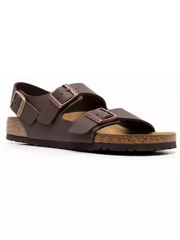 Birkenstock сандалии Milano с пряжками, коричневый