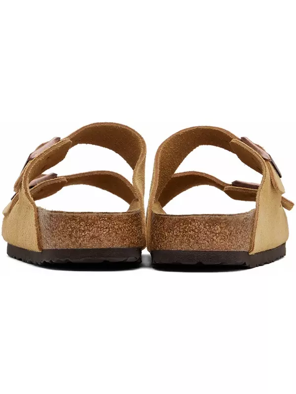 Бежевые обычные сандалии Arizona Birkenstock