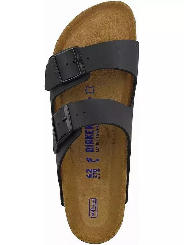 Сандалии Birkenstock Arizona Birko Flor Weichbettung schmal, черный