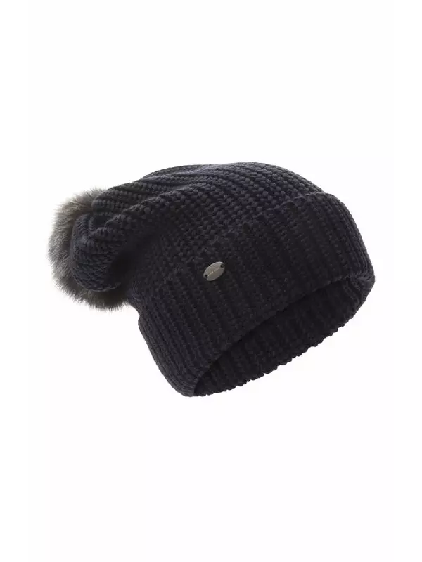 Шерстяная шапка с отделкой из соболя Black Sable
