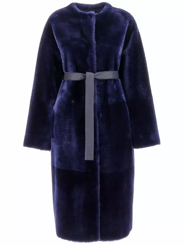 Двусторонняя шуба из овчины Blancha, синий