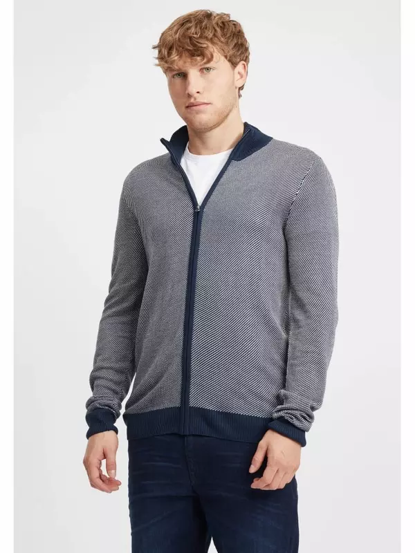 Кардиган BLEND, средне-синий