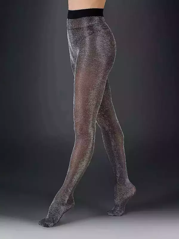 Колготки с блестящим люрексом Bluebella, серебреяный