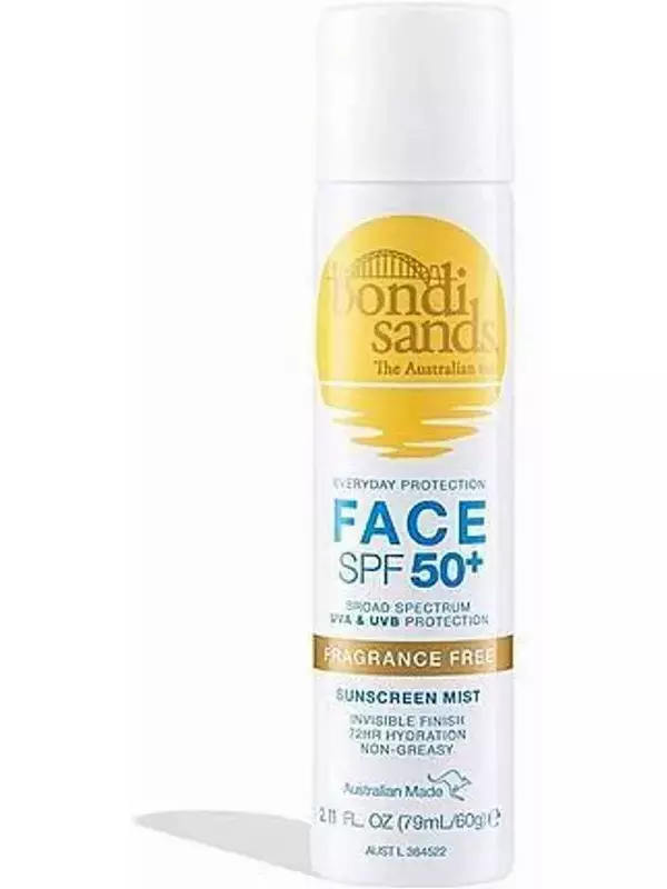 Солнцезащитный спрей для лица Spf 50+ без ароматизаторов, 79 мл, 2,11 унции, Bondi Sands