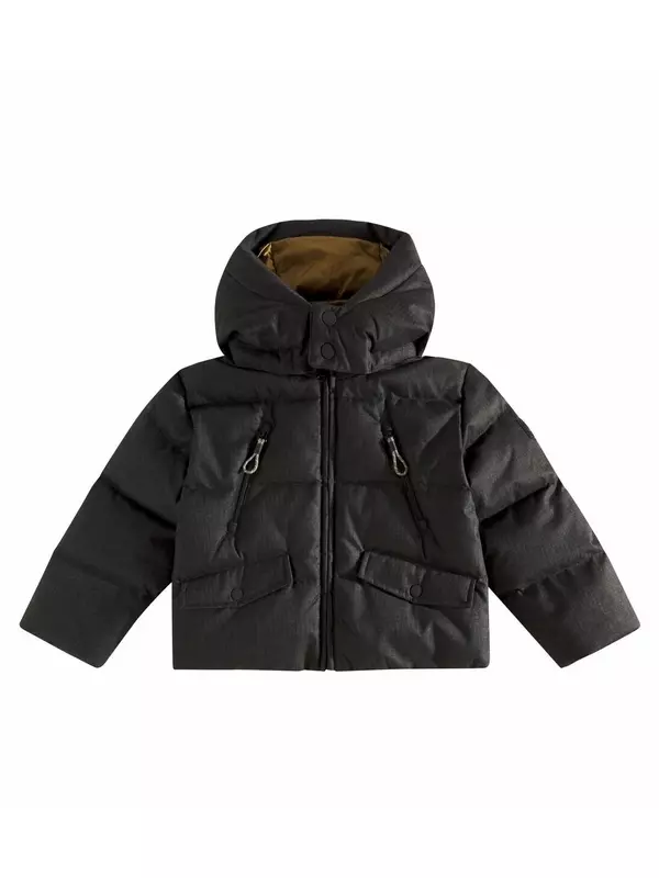 Стеганый пуховик Gordon с узором «в елочку» Bonpoint, цвет fougere