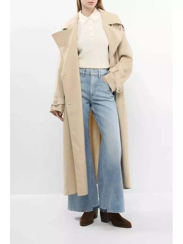 Плащ свободного кроя с поясом BOSS