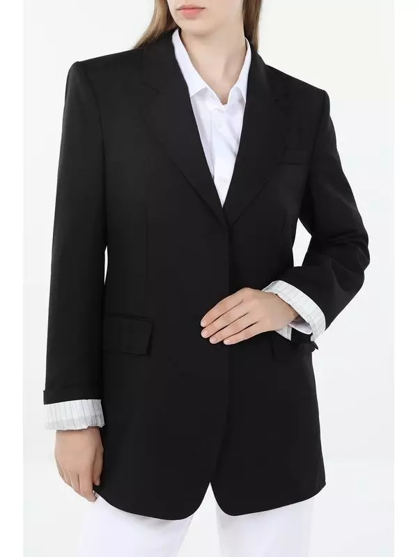 Пиджак однобортный из шерсти BOSS