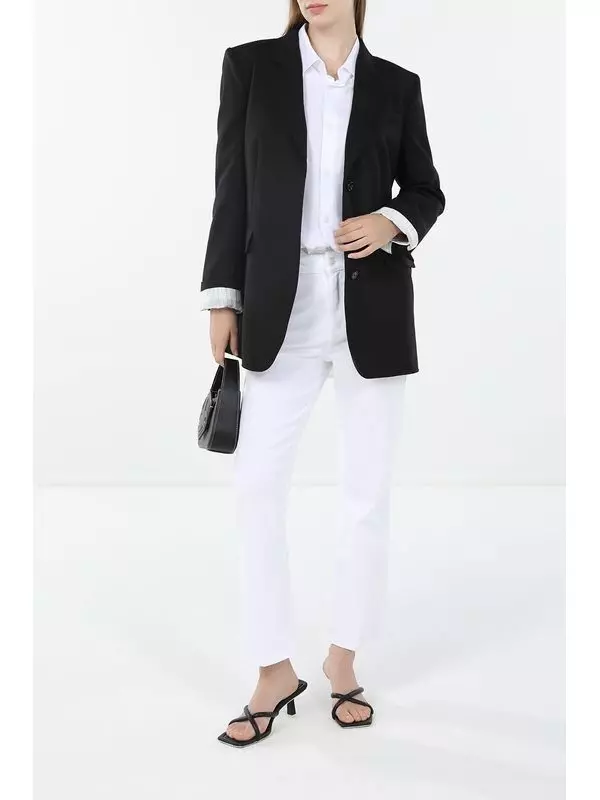 Пиджак однобортный из шерсти BOSS