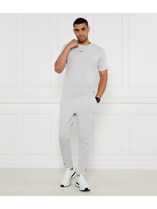 Футболка мужская Boss Green спортивная с логотипом бренда, серый