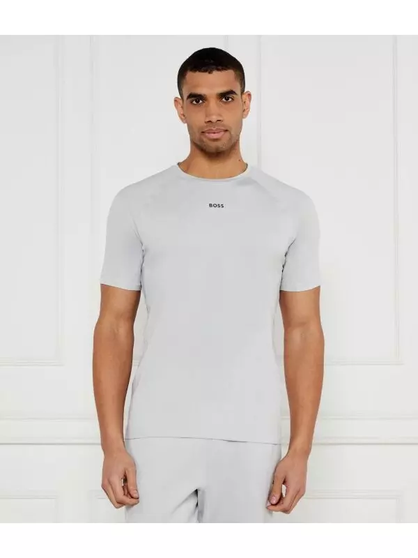 Футболка мужская Boss Green спортивная с логотипом бренда, серый