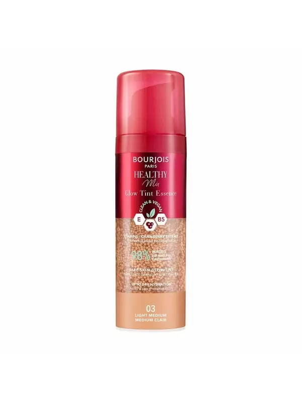 увлажняющая эссенция Bourjois Healthy Mix Glow Tint Essence, выравнивающая тон кожи №. 03 Light Medium, 30 мл