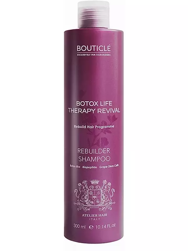 BOUTICLE Шампунь восстанавливающий для химически поврежденных волос Ботокс / Rebuilder Shampoo 300 мл