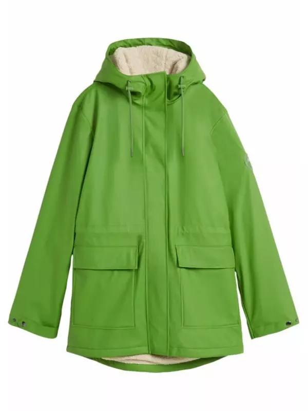 Дождевик с плюшевой подкладкой из водонепроницаемого материала Bpc Bonprix Collection, зеленый