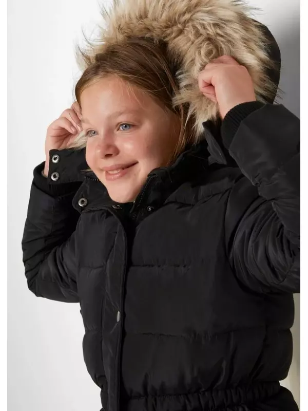 Пуховик для девочки со съемным капюшоном Bpc Bonprix Collection, черный
