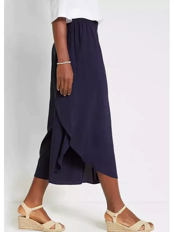 Кюлоты длиной до икры с удобным поясом по всему периметру Bpc Bonprix Collection, синий