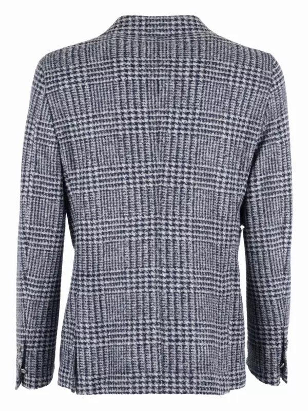 Двубортный пиджак в клетку Brera, синий