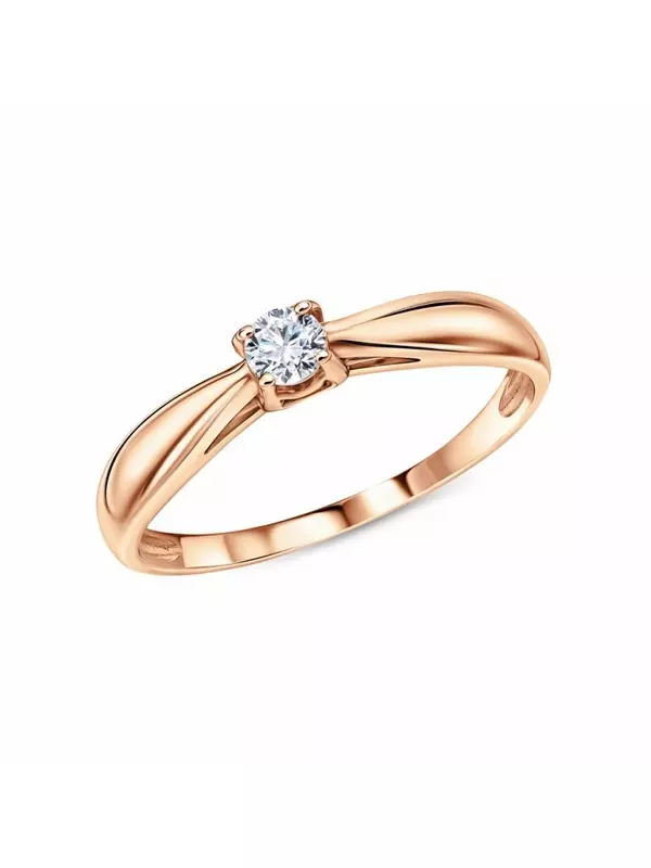 Золотое кольцо с бриллиантами природными