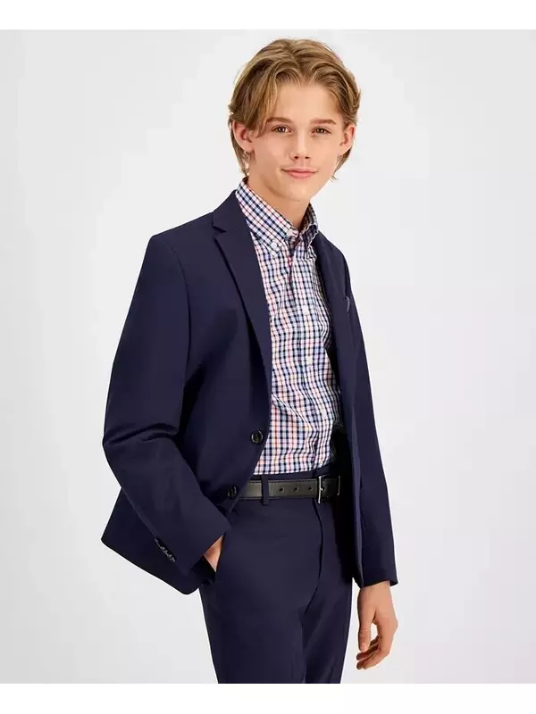 Эластичный пиджак классического кроя для больших мальчиков Brooks Brothers, серый