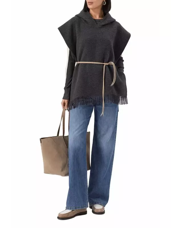 Пончо из шерсти и кашемира Brunello Cucinelli