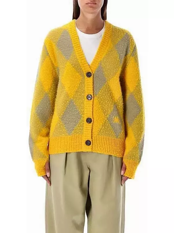 Свитер женский Burberry, оранжево-зеленый