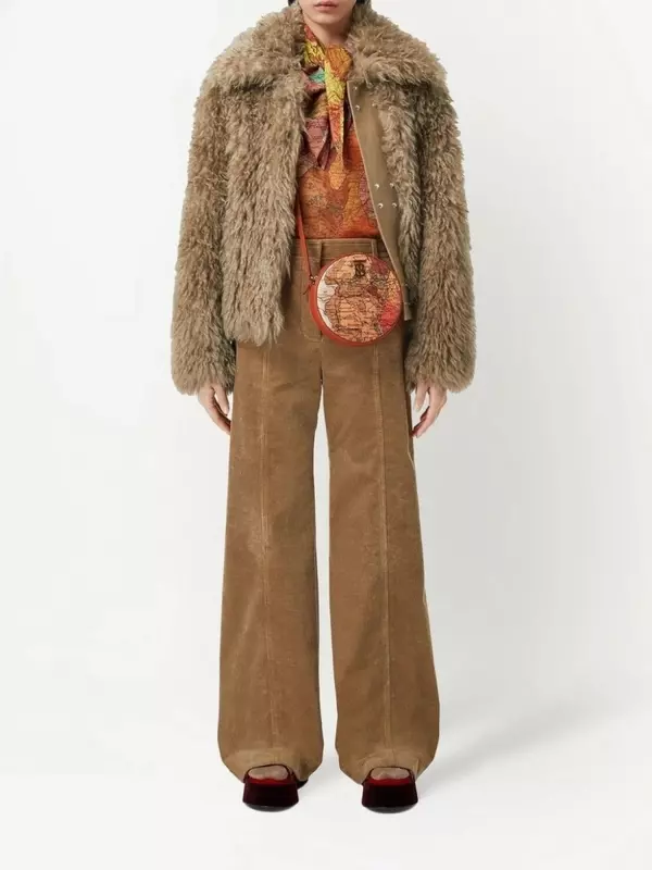 Burberry шуба оверсайз, нейтральный цвет