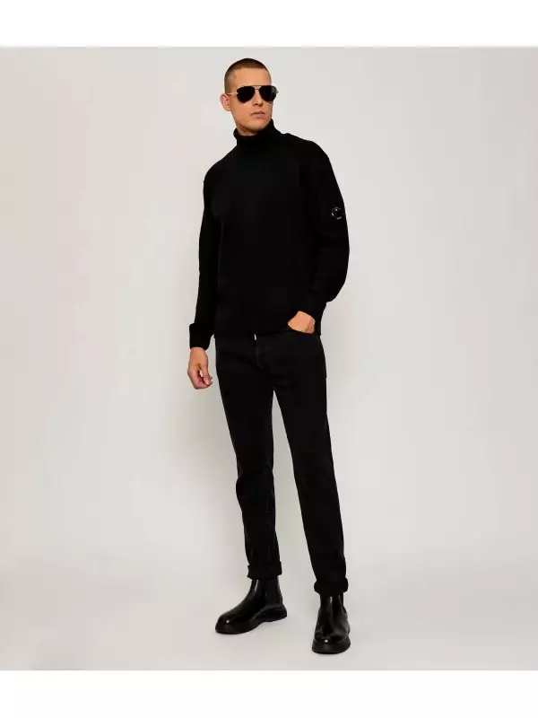 Шерстяная водолазка Regular fit C.P. Company, черный