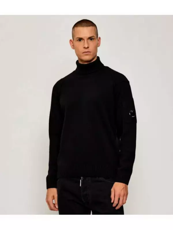 Шерстяная водолазка Regular fit C.P. Company, черный