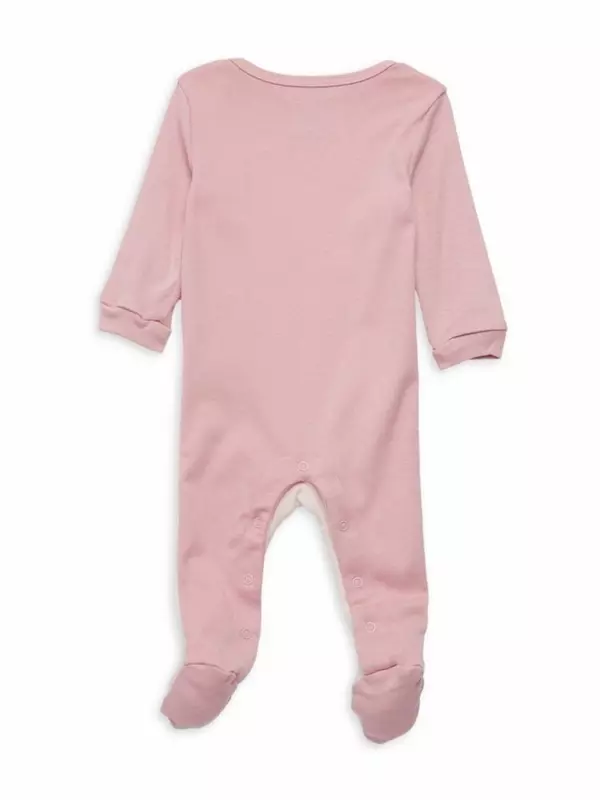 Комбинезон с логотипом и вырезом-конвертом для маленьких девочек Calvin Klein, цвет Pink White