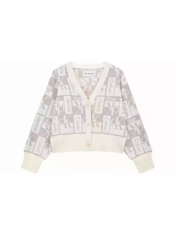 Свитер женский серый/белый Calvin Klein