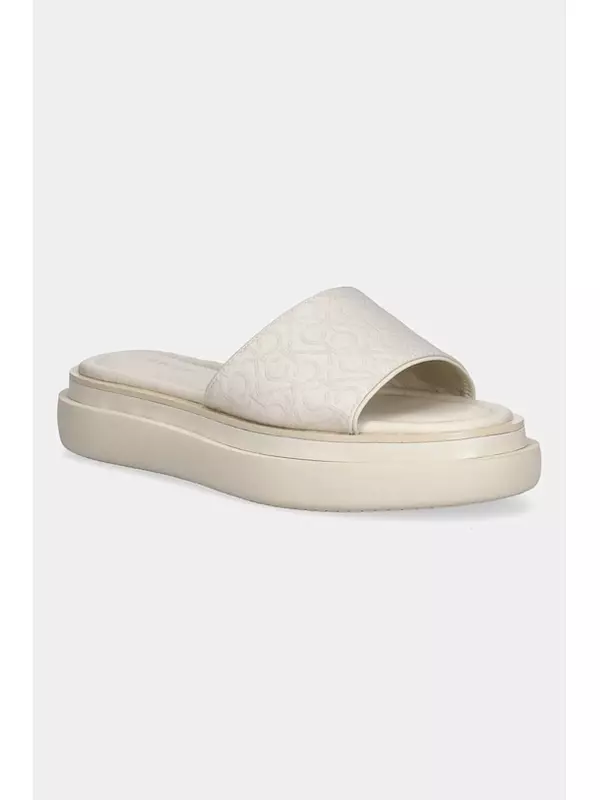 Шлепанцы FLATFORM SLIDE - JACQ Calvin Klein, бежевый