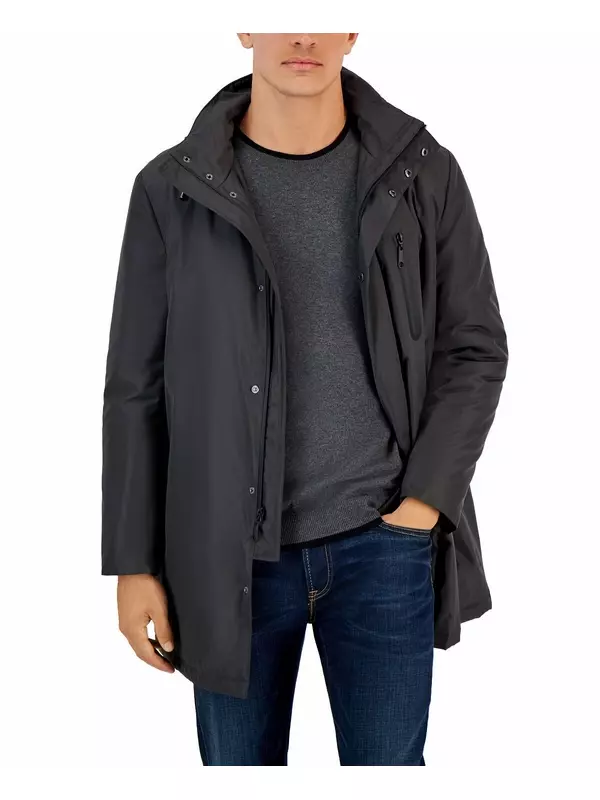 Плащ Calvin Klein Slim-Fit, темно-серый