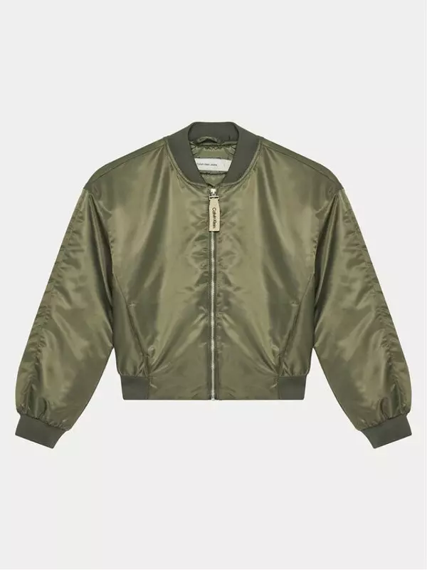 Бомбер стандартного кроя Calvin Klein Jeans, зеленый