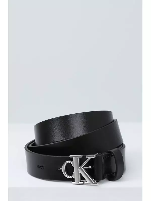 Ремень кожаный с логотипом Calvin Klein Jeans