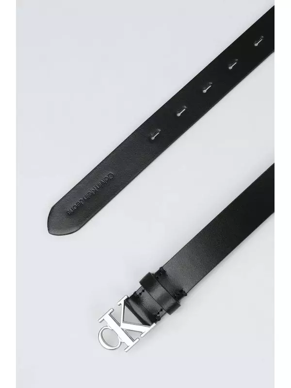 Ремень кожаный с логотипом Calvin Klein Jeans