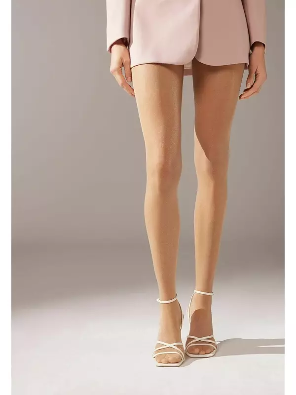 Колготки GlLITTER 20 DEN Calzedonia, цвет Hautfarben Light Glitter Nude Oro