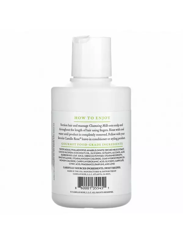 Camille Rose, Очищающее молочко White Orchid, смягчающее, 240 мл (8 жидк. Унций)