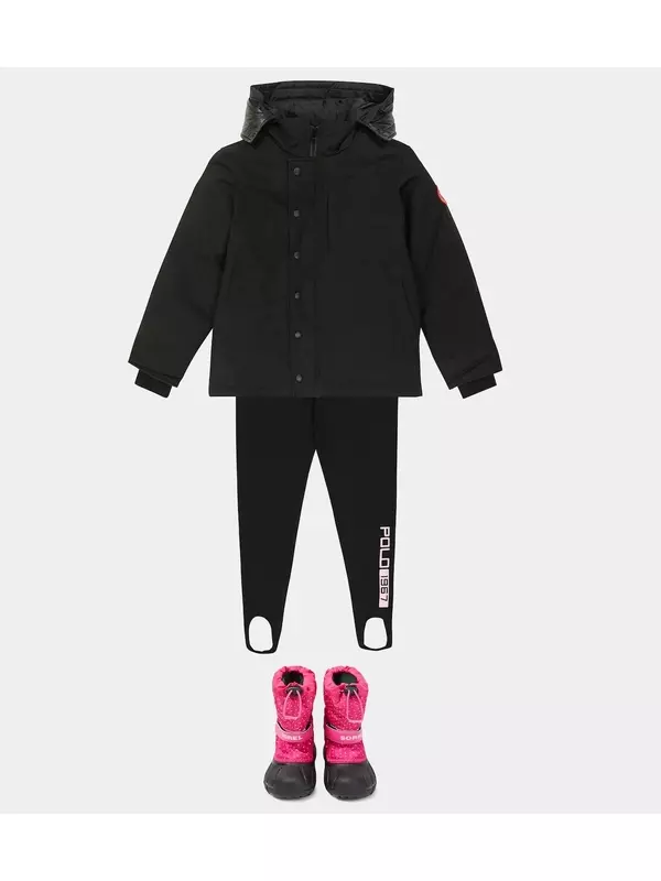 Пуховик логан Canada Goose Kids, черный