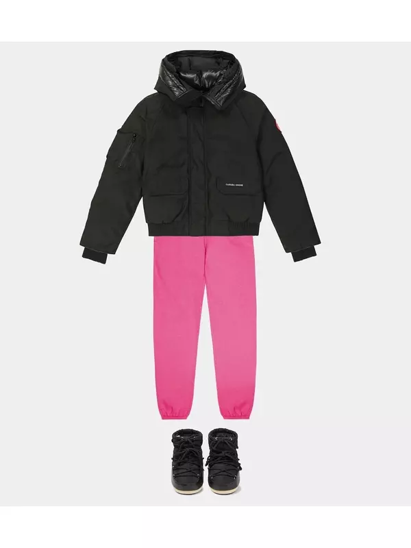 Пуховик chilliwack-бомбер Canada Goose Kids, черный
