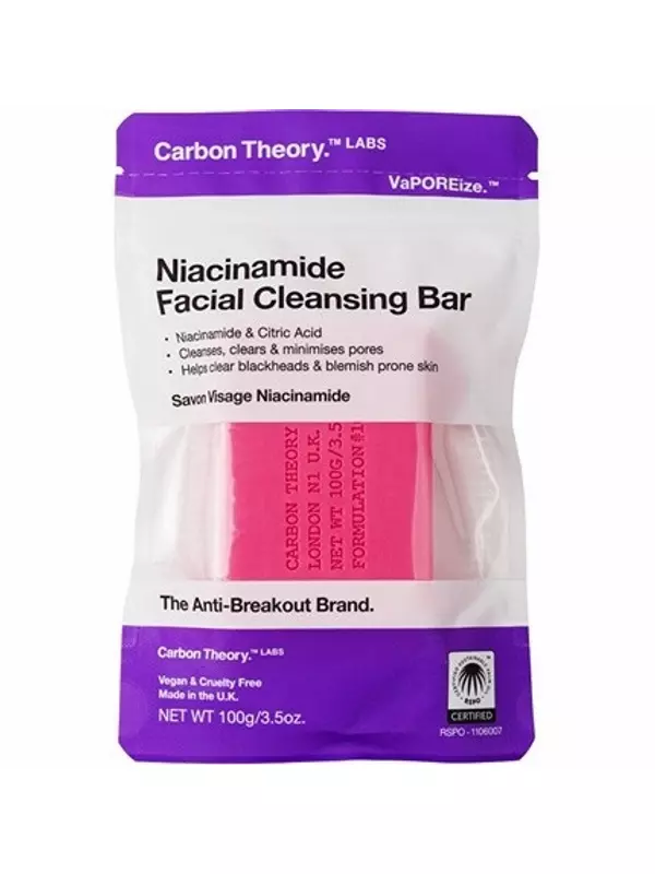 Очищающее мыло для лица с ниацинамидом (Очищающее мыло для лица) 100г Carbon Theory