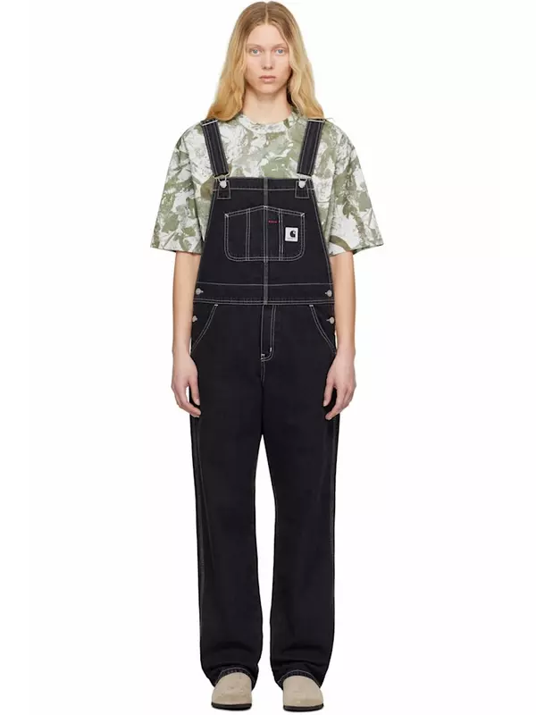 Прямые джинсовые комбинезон с нагрудником Carhartt Work In Progress, черный