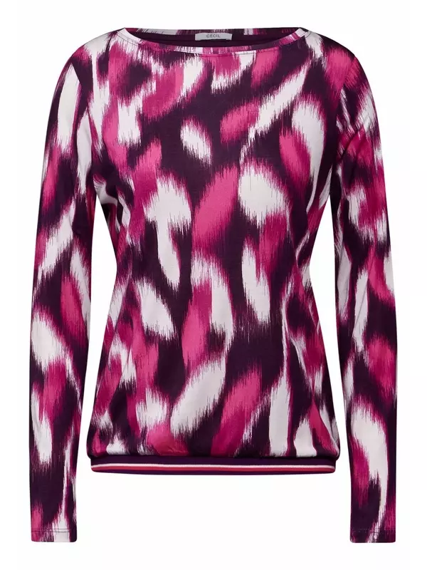 Лонгслив CECIL Shirt, разноцветный