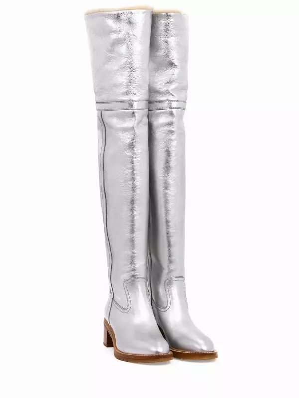 Ботфорты кожаные