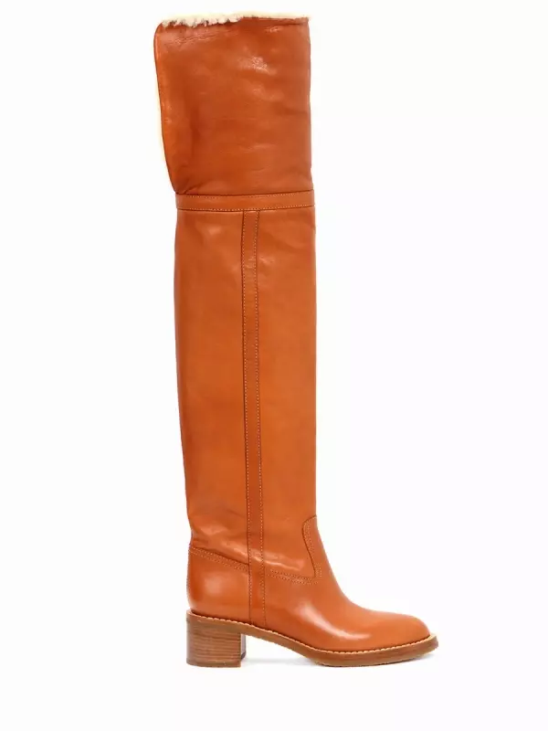 Ботфорты кожаные