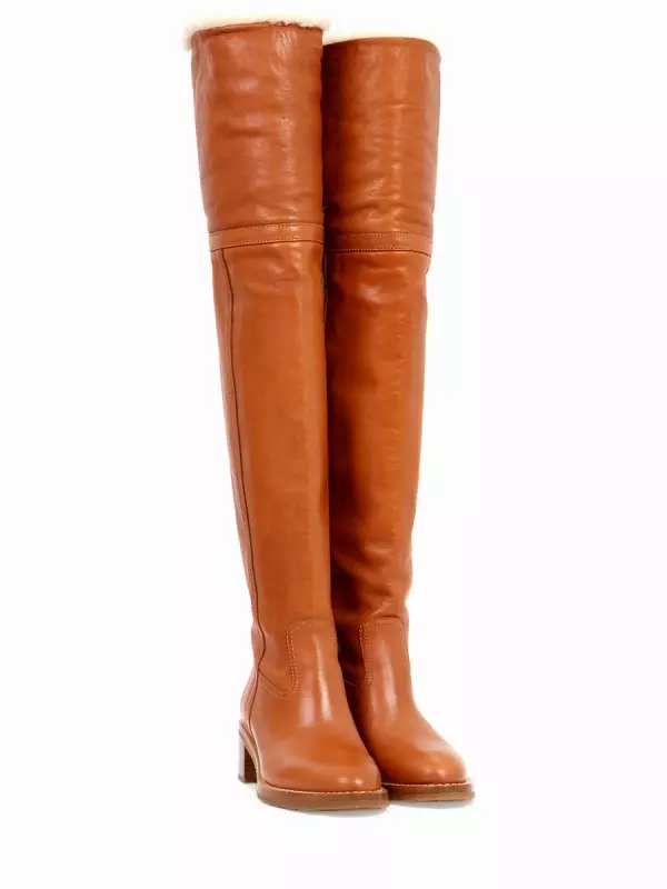 Ботфорты кожаные