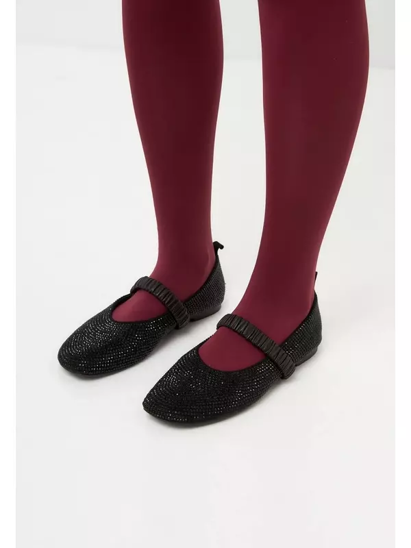 Балетки с ремешком на щиколотке JEWEL Cesare Gaspari, черный