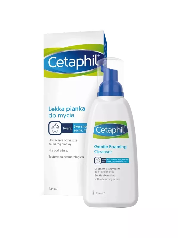 Cetaphil легкая пенка для умывания лица, 236 мл
