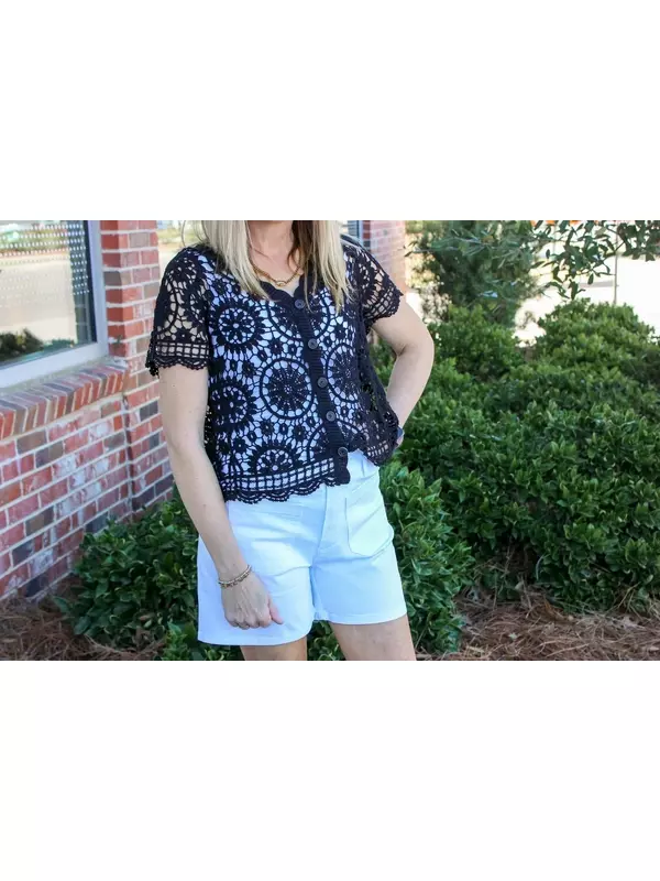 Женский вязаный крючком топ-болеро в разноцветном цвете CHARLIE B, мультиколор