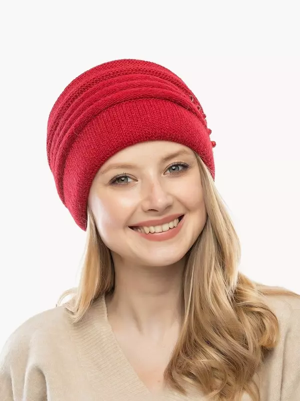 Шапка CHIC STYLE для женщин, размер 56-58, красный