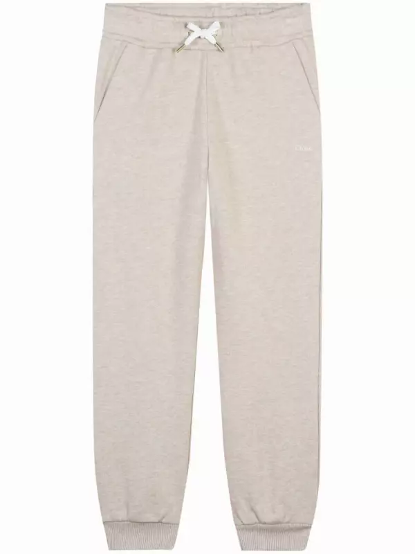 Спортивные брюки с принтом Chloé Kids, нейтральный