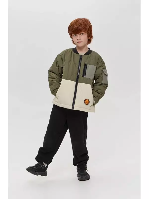 Куртка-бомбер стеганная с принтом Choupette